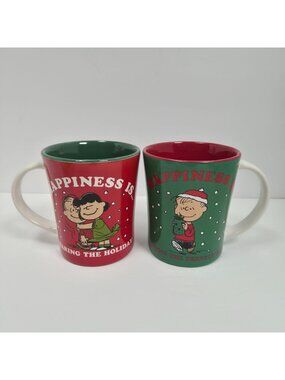 Peanuts Happiness Is Sharing The Holiday Gibson Mug Set Of 2
